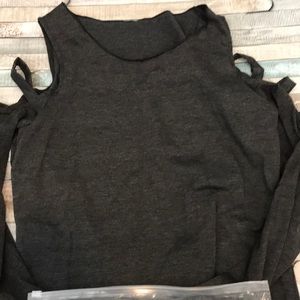 Chicme dark grey long sleeve top size med